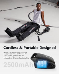 CINCOM 360-degree dynamic air compression close-up demonstrating full-leg massage.