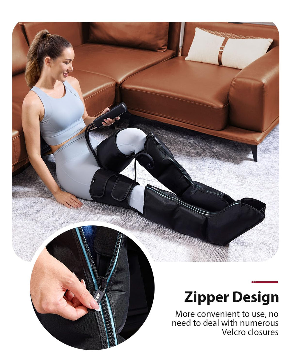CINCOM leg massager auto timer ensures sessions stay within comfortable duration