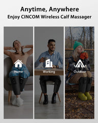 CINCOM leg massager in office setting for post-workout relief