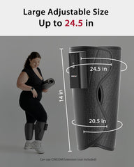 Compact CINCOM leg massager with travel pouch for gym and travel