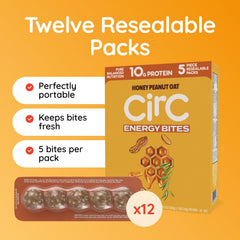 CirC Energy Bites resealable tray keeps bites fresh between servings.