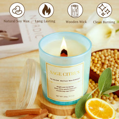 CJVIUS Sandalwood Rose wood wick candle blends warm notes for calm evenings