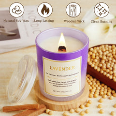 CJVIUS Lavender soy candles offer long burn and clean fragrance.