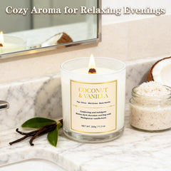 CJVIUS winter decor and self-care setup featuring the candle duo.