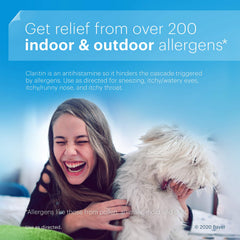 Claritin 70-count bottle on store shelf for ongoing relief.