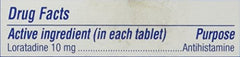 Claritin dosage directions on label for daily use.