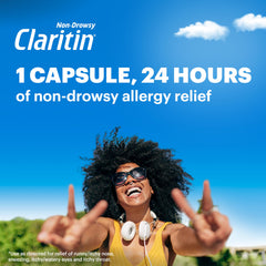 Claritin On-The-Go Relief 1-count pack prepared for travel and daily use
