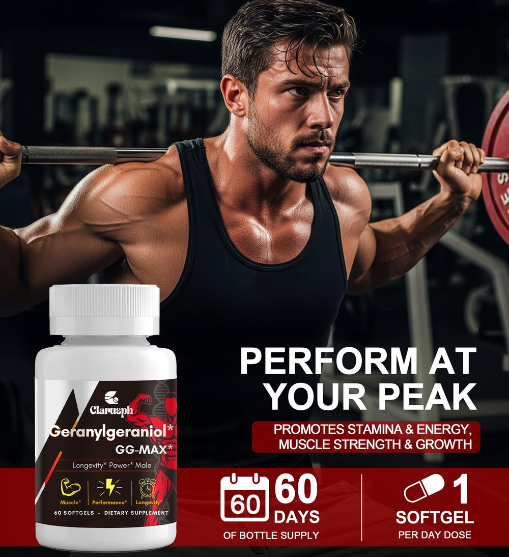 Clarusph Energy GG packaging with HMB and L-Glutamine icons