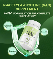 Clarusph NAC supplement image shows selenium inclusion supporting antioxidant-friendly formulation.
