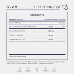 CLAV colon cleanse support as part of a daily routine.