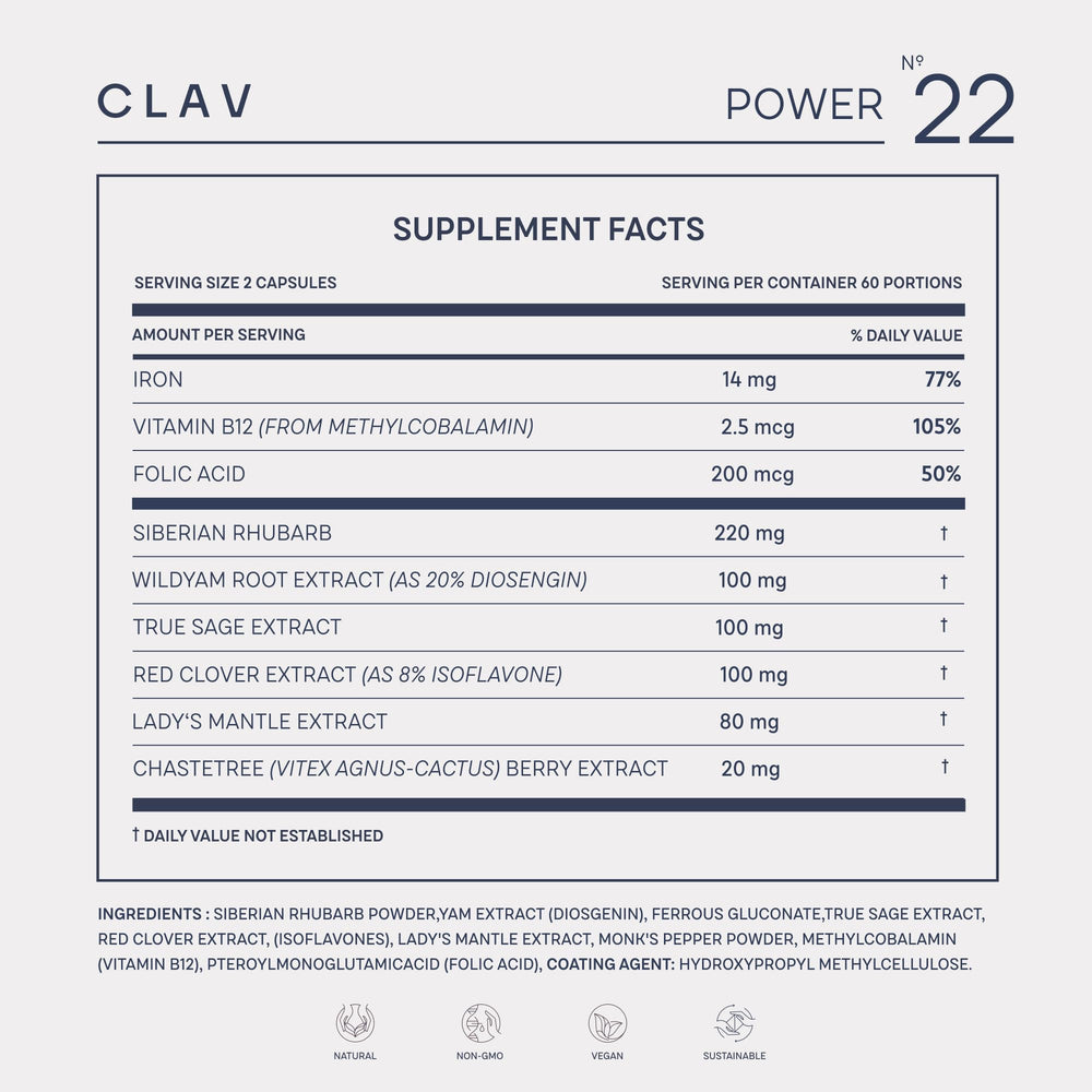 PMS day routine setup with CLAV on a nightstand