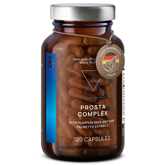 CLAV Prostate Health bottle and label for easy daily dosing.