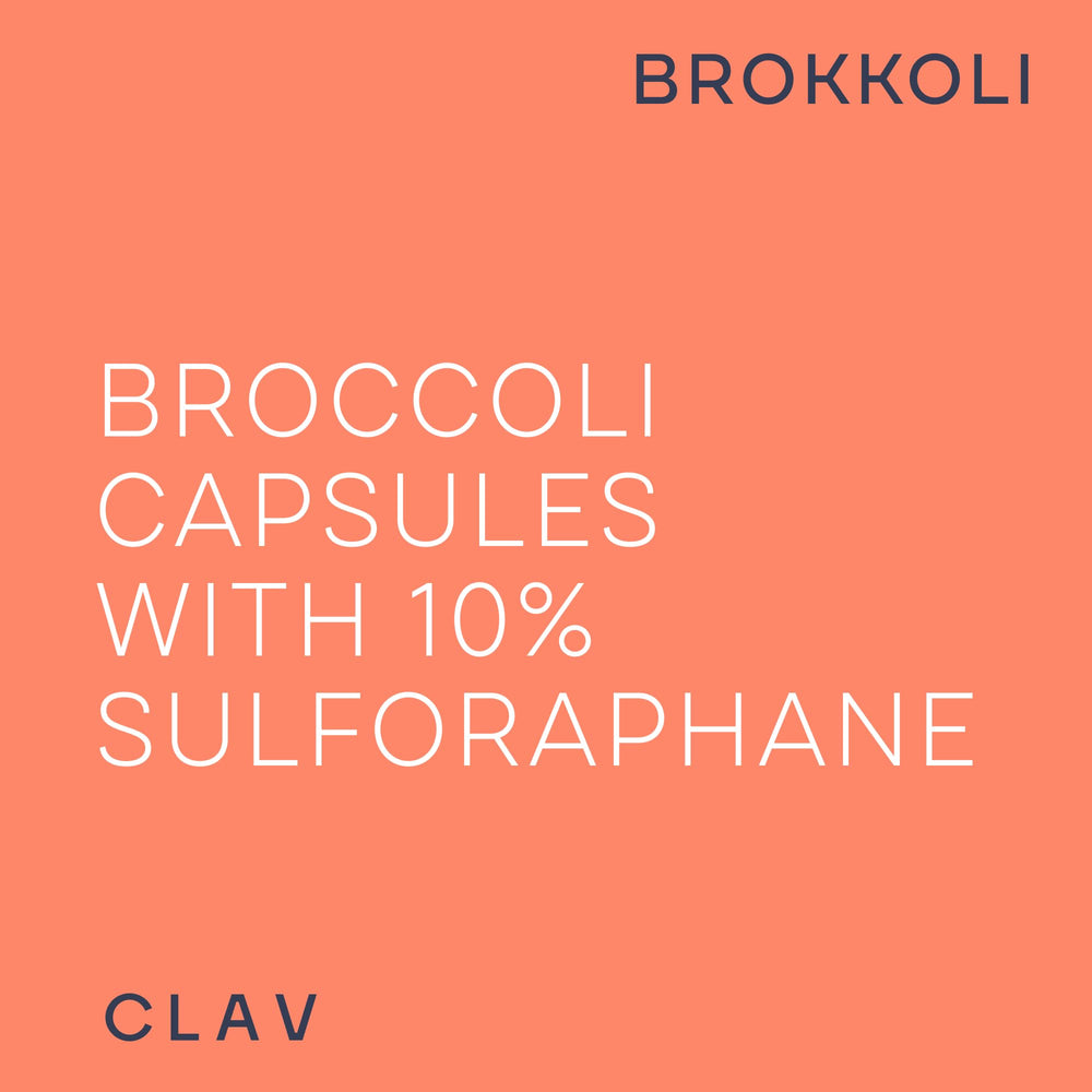 CLAV vegan gluten-free capsules for clean daily intake.