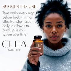 CLEA Midlife Ease daily routine concept suggests buildable benefits.