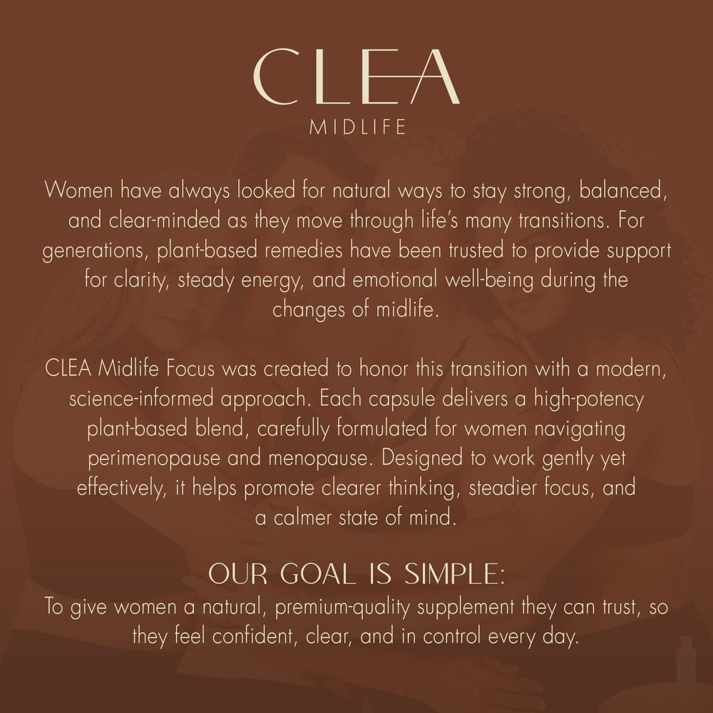 CLEA Midlife Focus product display in a store setting