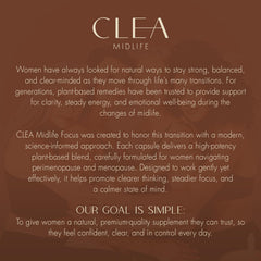 CLEA Midlife Focus product display in a store setting