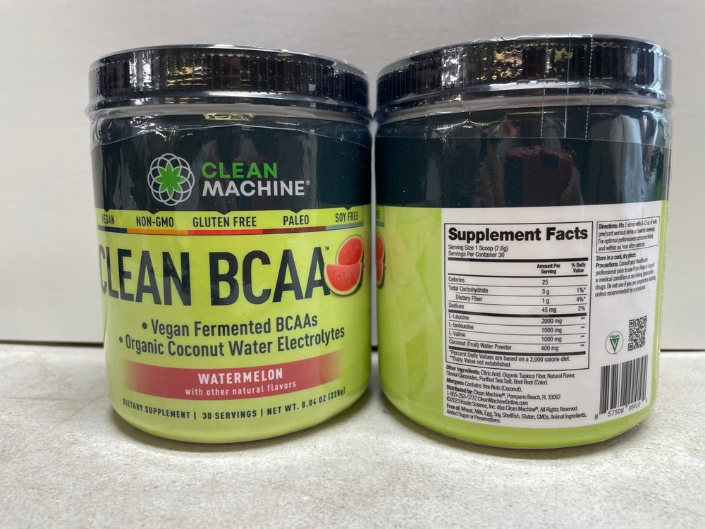 CLEAN MACHINE BCAA portable packaging ideal for gym use