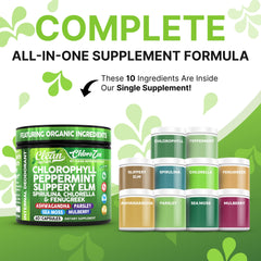 Clean Nutra Chlorophyll Capsules pour shows portable two-capsule serving for daily detox.