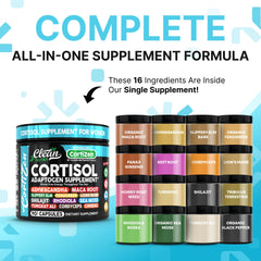 Clean Nutra Cortisol label view highlights the women's balance formula