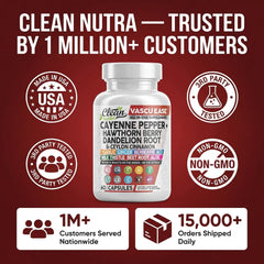 Clean Nutra Garlic Aloe Vera capsules pack emphasizing digestive and immune-friendly blend