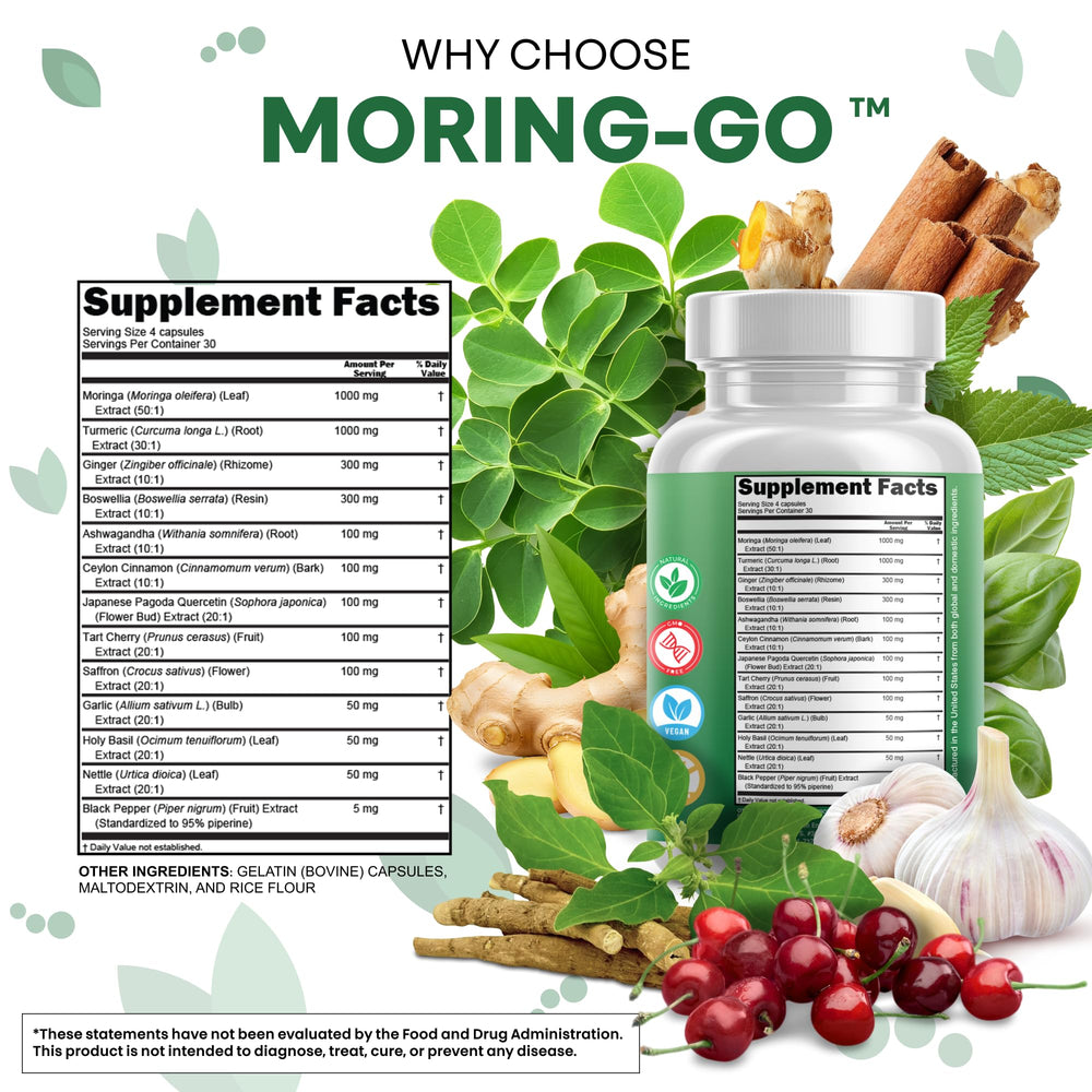 Clean Nutra Moring-Go bottle with sleek packaging and branding