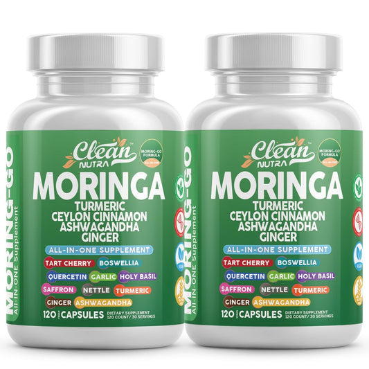 Clean Nutra Moring-Go bottle pour supports easy daily wellness routine