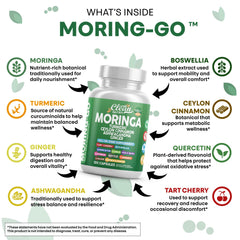 Clean Nutra Moring-Go label highlights ingredients and organic science