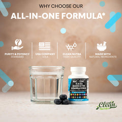 Clean Nutraceuticals NAC Defend supplement jar sits on countertop for quick access
