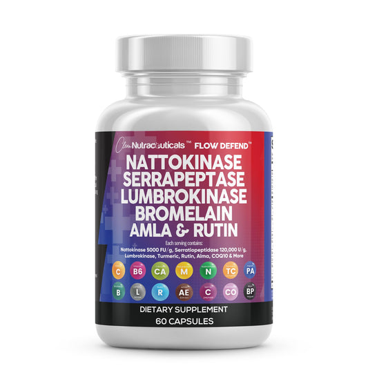 Clean Nutraceuticals nattokinase bottle front showing potency for daily support