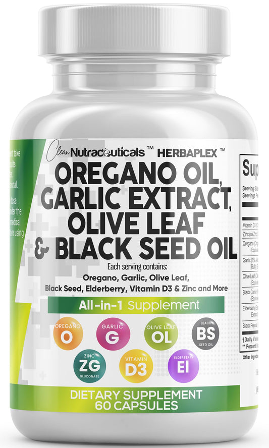 Clean Nutra oregano oil bottle showing potential immune support.
