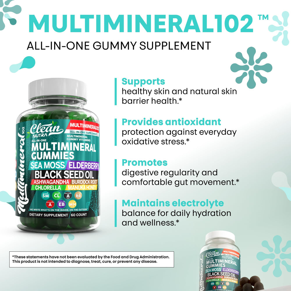 Clean Nutra Sea Moss Gummies vegan-packaging – sustainable packaging for eco-conscious shoppers.
