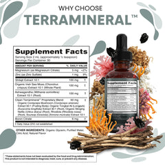 Ashwagandha herb featured with Terra Mineral Shilajit drops supports balance.