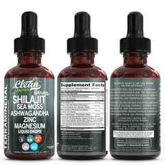 Two-pack packaging of Clean Nutra Terra Mineral Shilajit drops.