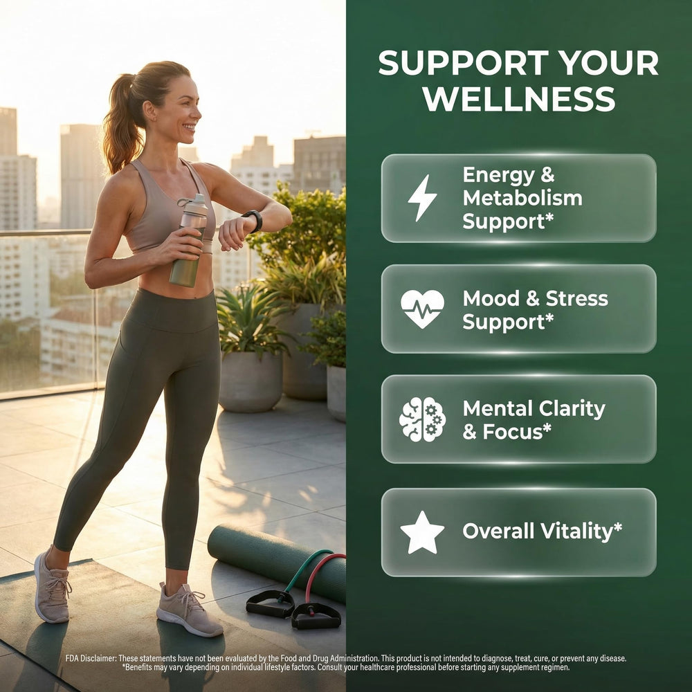 Cápsulas de tirosina 500mg de Clean Nutra para energía diaria