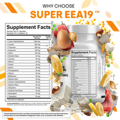 Clean Nutraceuticals amino acids ingredients closeup features leucine, lysine, glutamine for overall wellness