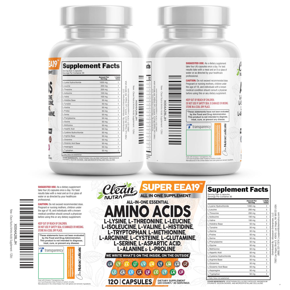 Clean Nutraceuticals amino acids tablet pour conveys portable, on-the-go nutrition