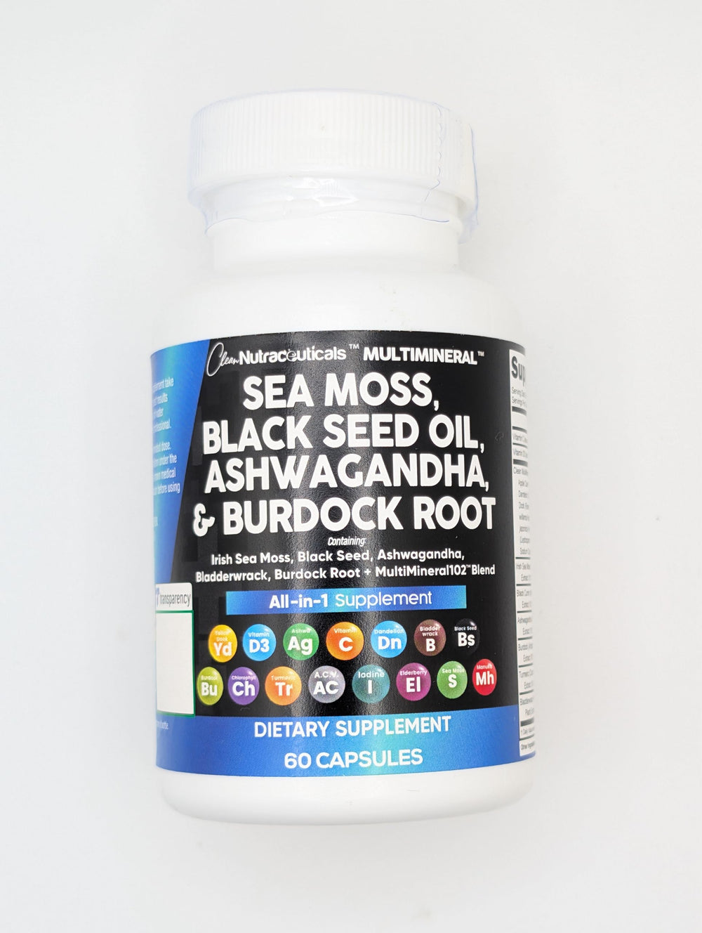 Clean Nutraceuticals black seed oil capsules bottle for easy omega and wellness nutrients.
