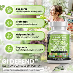 Aloe Vera extract visible on Clean Nutraceuticals GI Defend label for soothing digestion