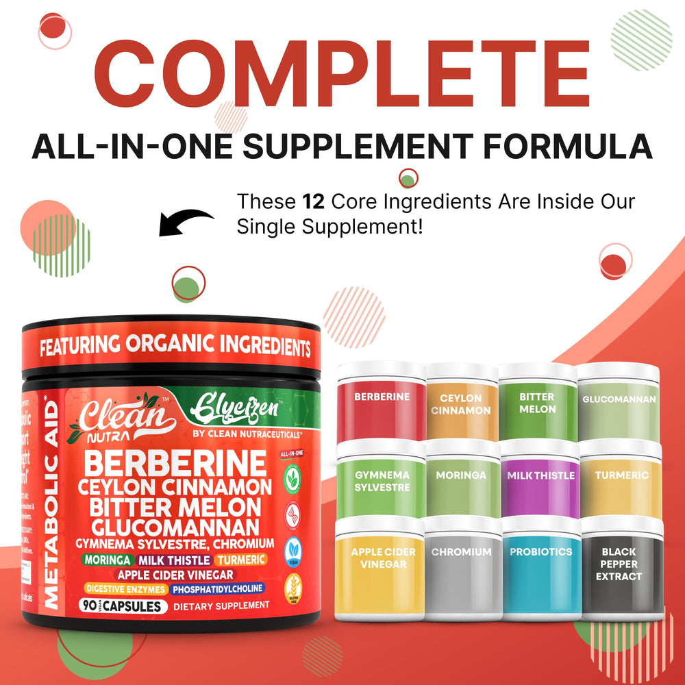 Clean Nutraceuticals ceylon cinnamon capsules pack highlighting balanced cravings and steady energy