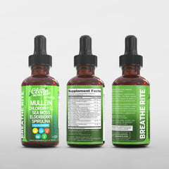 Clean Nutraceuticals chlorophyll liquid drops bottle with mullein for lungs