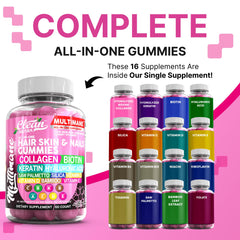 Clean Nutraceuticals hair skin nails gummies closeup showcasing strawberry flavor and nourishment.