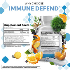 Clean Nutraceuticals Immune Defense daily routine image with water glass.