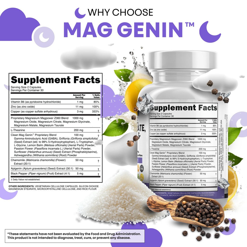 L-Theanine capsules from Clean Nutraceuticals pair with magnesium for calm focus