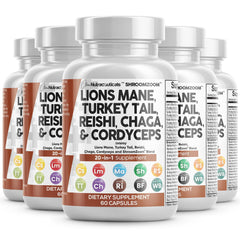 Clean Nutraceuticals Lions Mane 20in1 bottle with ShroomZoom blend suggesting daily focus potential