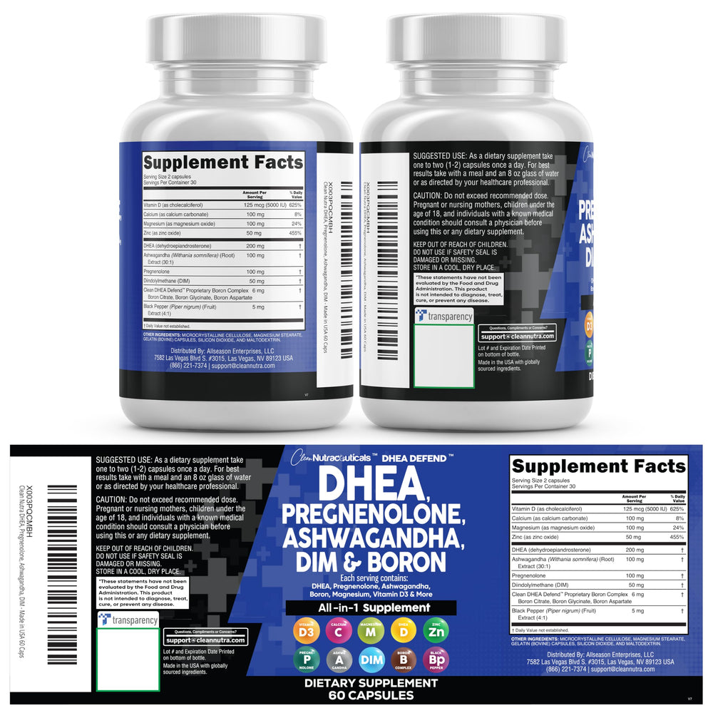 Clean Nutraceuticals Made in USA seal on bottle indicating quality and manufacturing standards.