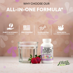 Clean Nutraceuticals MSM and glutathione capsules bottle for vitality and antioxidant support
