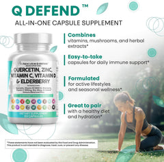 Reishi mushroom extract featured in Q Defend formulation.