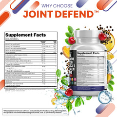 Turmeric curcumin and omega-3 imagery beside Joint Defend.