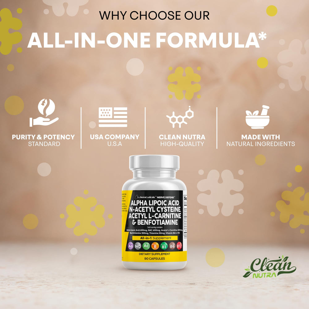 USA-made supplement bottle by Clean Nutraceuticals—quality assurance.