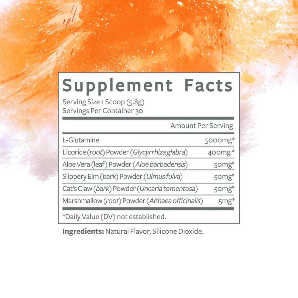 Clean Program herbal digestive powder with scoop for easy daily mixing.
